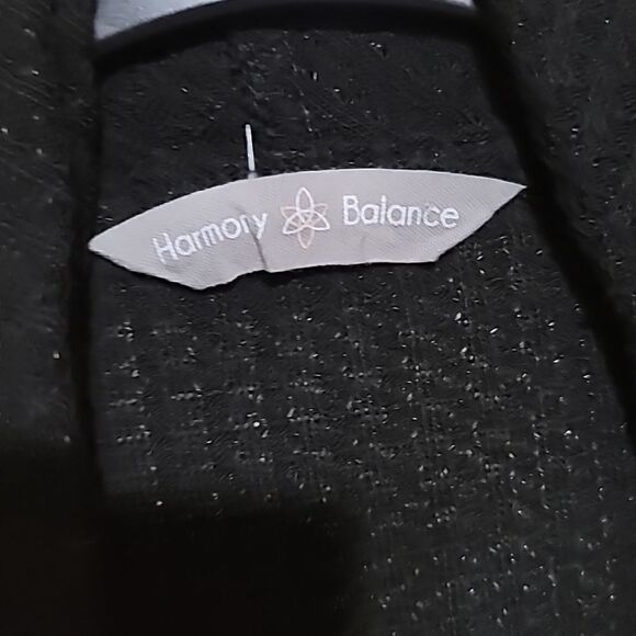 Harmony Balance Black Cardigan Sweater Sz Medium - Picture 6 of 7